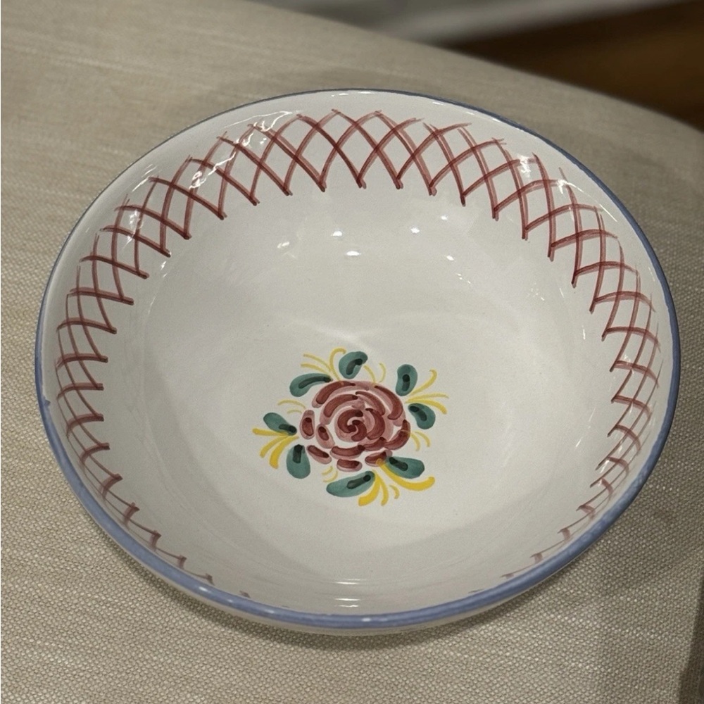 Vintage DERUTA ITALY Kate Williams For Sweet Nellie Designs Serving Bowl